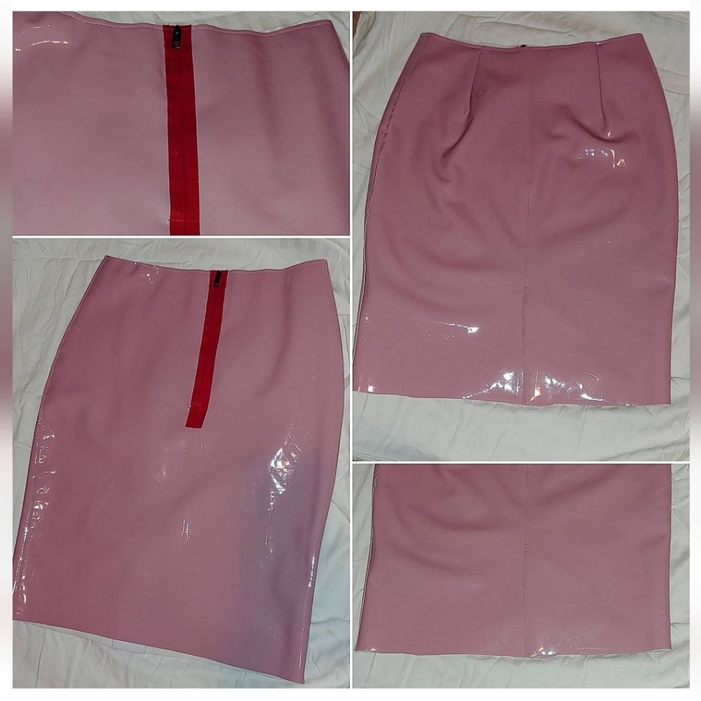 VINTAGE VINYL/LATEX MAUVE SKIRT